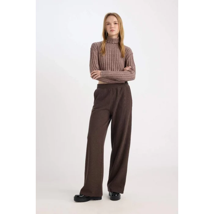 E0742 Wide Leg Cepli Eşofman Altı