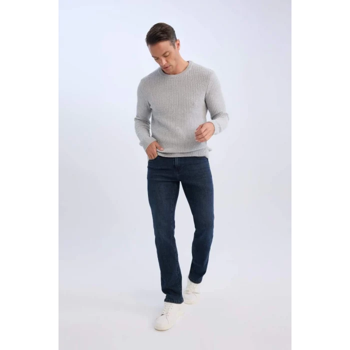 E0811 Standart Fit Bisiklet Yaka Triko Kazak