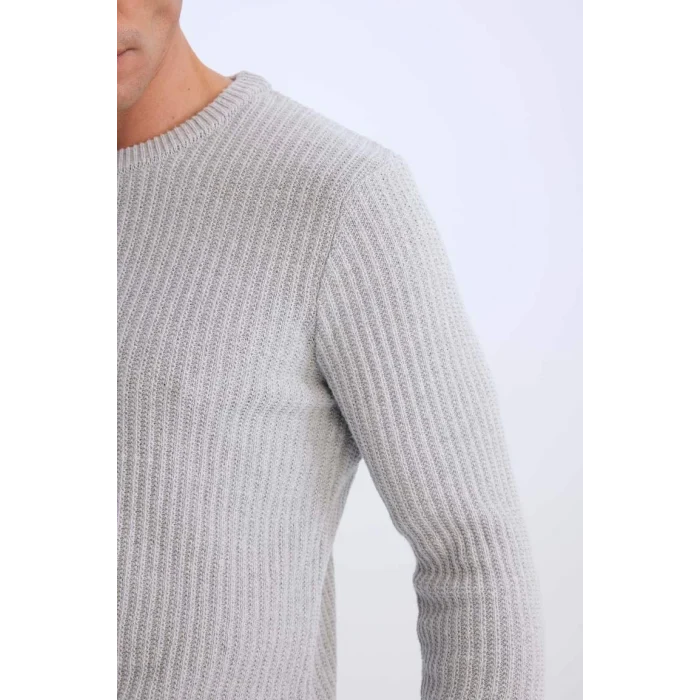 E0811 Standart Fit Bisiklet Yaka Triko Kazak