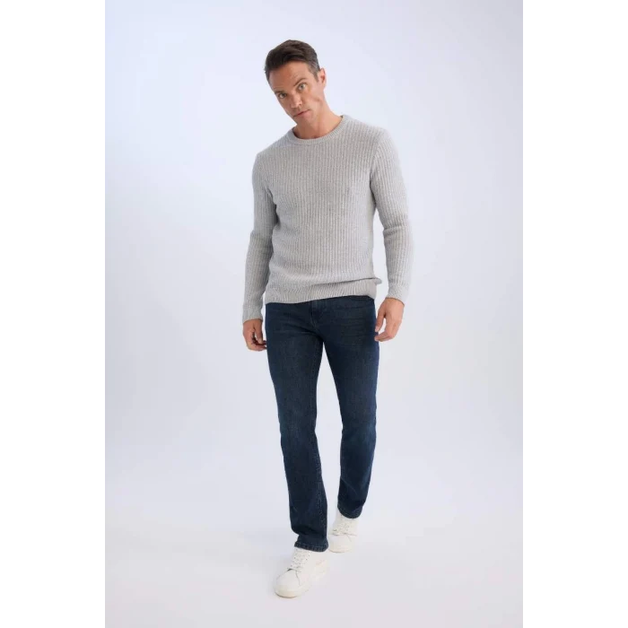 E0811 Standart Fit Bisiklet Yaka Triko Kazak