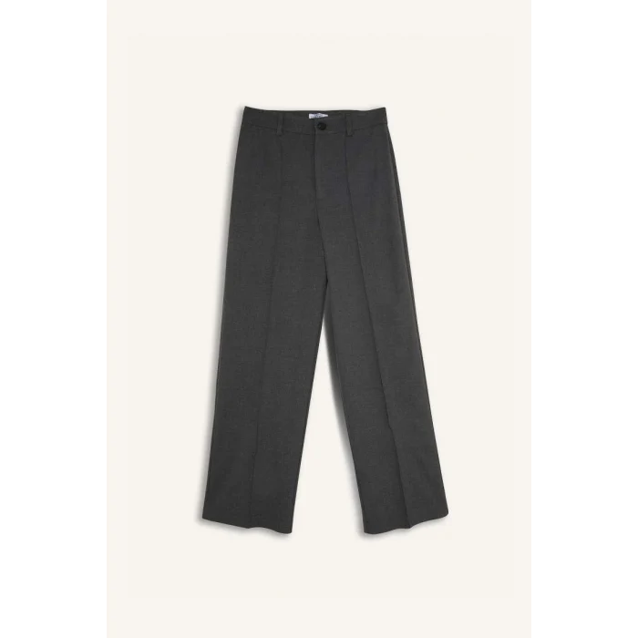 E1518 Wide Leg Normal Bel Geniş Paça Standart Boy Klasik Pantolon