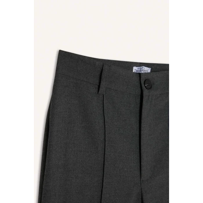 E1518 Wide Leg Normal Bel Geniş Paça Standart Boy Klasik Pantolon