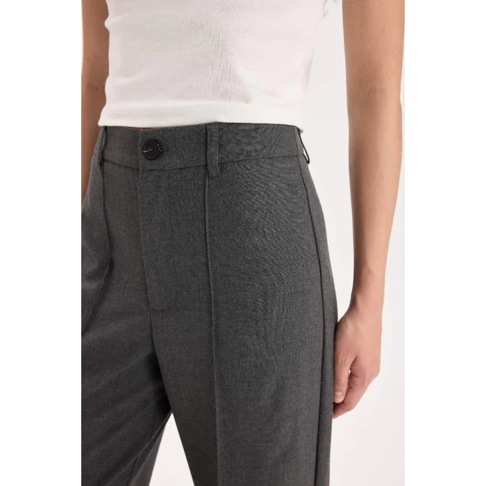 E1518 Wide Leg Normal Bel Geniş Paça Standart Boy Klasik Pantolon