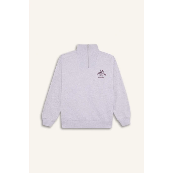 E2433 Coool Oversize Fit Geniş Kalıp Basic Düz Sweatshirt