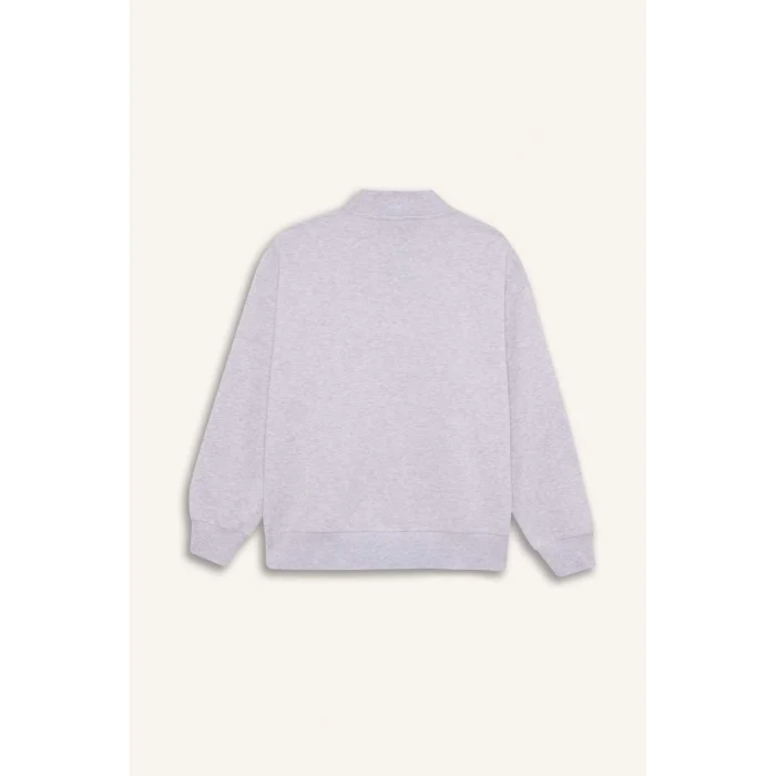 E2433 Coool Oversize Fit Geniş Kalıp Basic Düz Sweatshirt