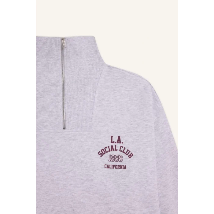 E2433 Coool Oversize Fit Geniş Kalıp Basic Düz Sweatshirt