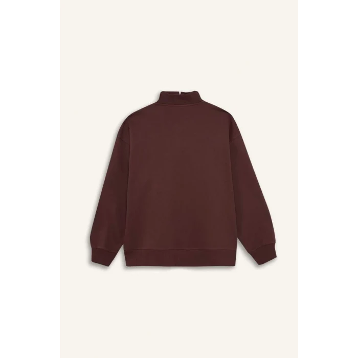 E2433 Coool Oversize Geniş Kalıp Basic Düz Sweatshirt