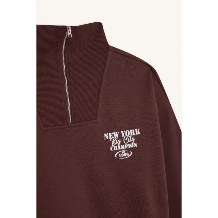 E2433 Coool Oversize Geniş Kalıp Basic Düz Sweatshirt