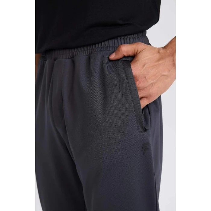 E3930 DeFactoFit Sporcu Jogger Slim Fit Dar Kesim Standart Paça Skuba Dalgıç Kumaş Beli Lastikli Düz Paça Eşofman Altı