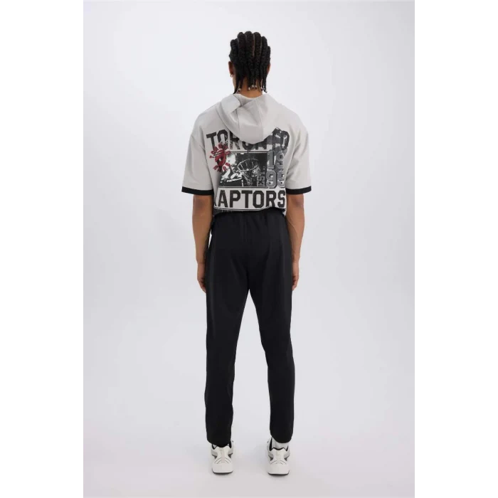 E3930 DeFactoFit Sporcu Jogger Slim Fit Dar Kesim Standart Paça Skuba Dalgıç Kumaş Beli Lastikli Düz Paça Eşofman Altı