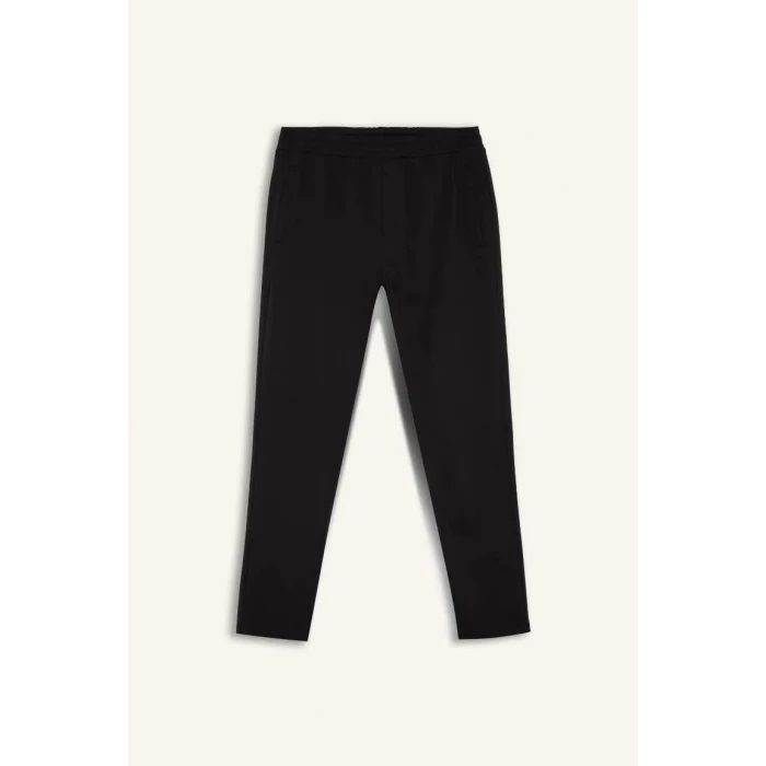 E3930 DeFactoFit Sporcu Jogger Slim Fit Dar Kesim Standart Paça Skuba Dalgıç Kumaş Beli Lastikli Düz Paça Eşofman Altı