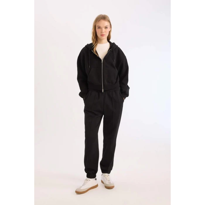 E6300 Coool Kalın Jogger Basic Düz Cepli Beli Paçası Lastikli Eşofman Altı