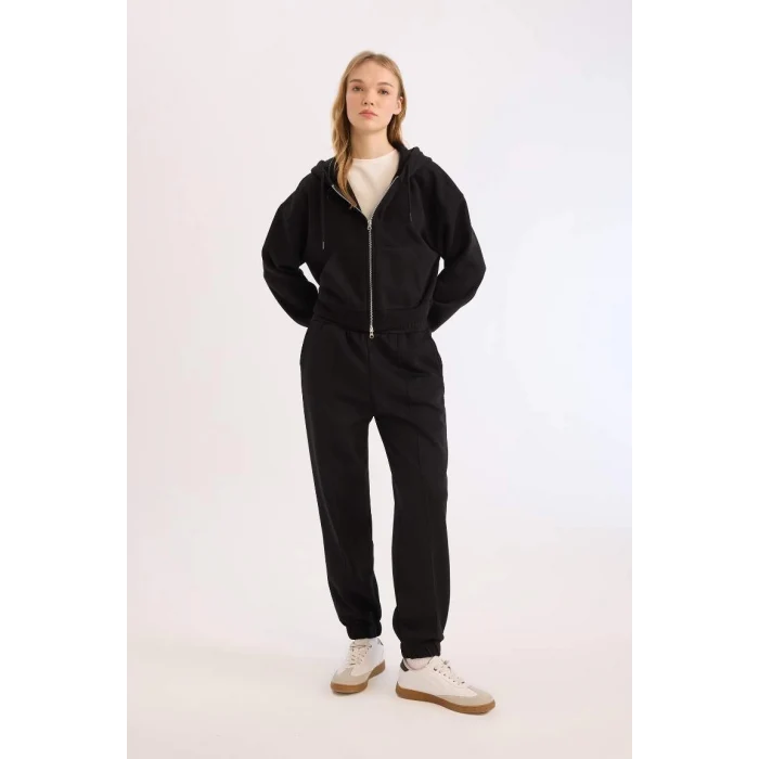 E6300 Coool Kalın Jogger Basic Düz Cepli Beli Paçası Lastikli Eşofman Altı