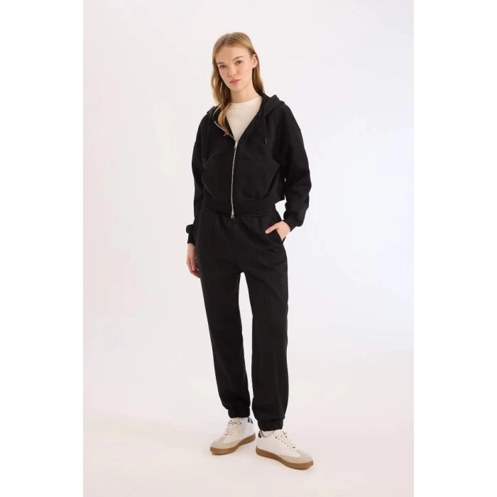 E6300 Coool Kalın Jogger Basic Düz Cepli Beli Paçası Lastikli Eşofman Altı