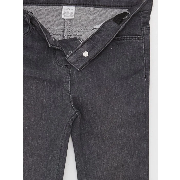 LCW baby Gri İspanyol Paça Kız Bebek Jean Pantolon