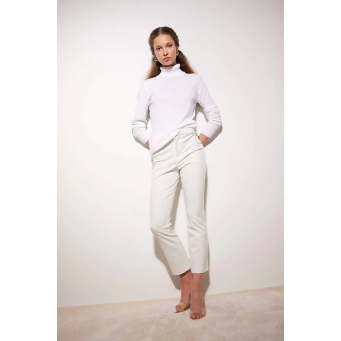 H1651 Regular Fit Yumuşak Dokulu Balıkçı Yaka Basic Düz Triko Kazak