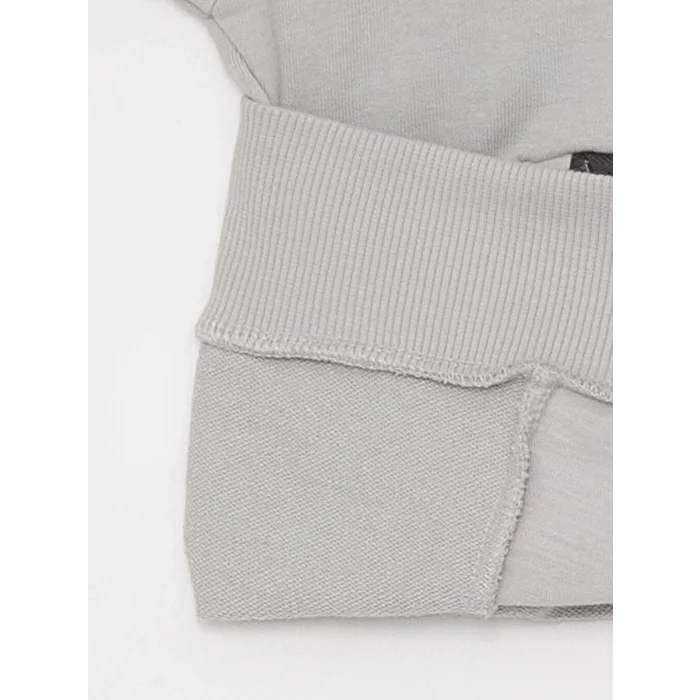 LCW Kids Gri Baskılı Uzun Kollu Erkek Çocuk Hoodie