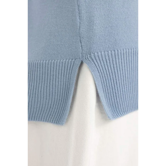 I6913 Regular Fit Yumuşak Dokulu Bisiklet Yaka Basic Düz Triko Kazak