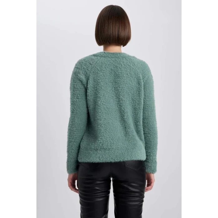 K7886 Oversize Geniş Kalıp V Yaka Triko Hırka