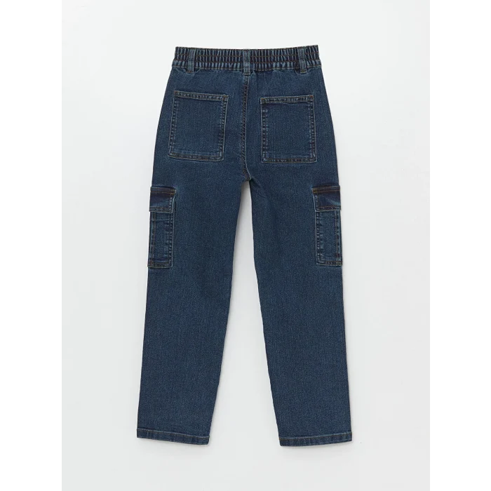 LCW Kids İndigo Beli Lastikli Regular Fit Erkek Çocuk Jean Pantolon