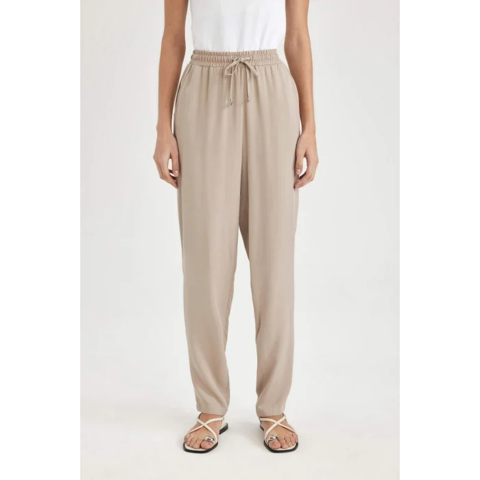 L3164 Harem Cepli Düz Paça Belmando Pantolon