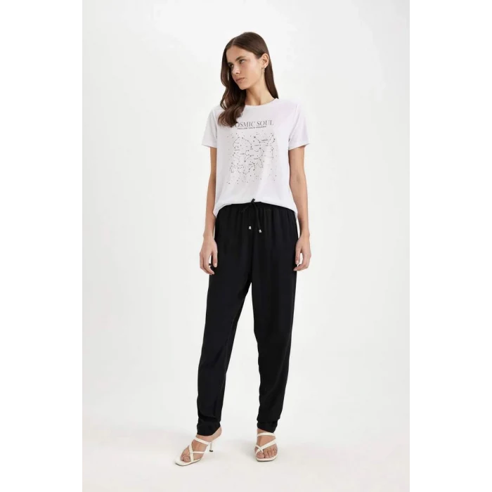 L3164 Harem Cepli Düz Paça Belmando Pantolon