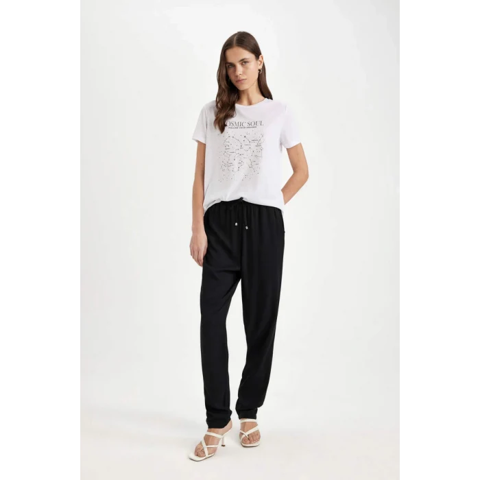 L3164 Harem Cepli Düz Paça Belmando Pantolon