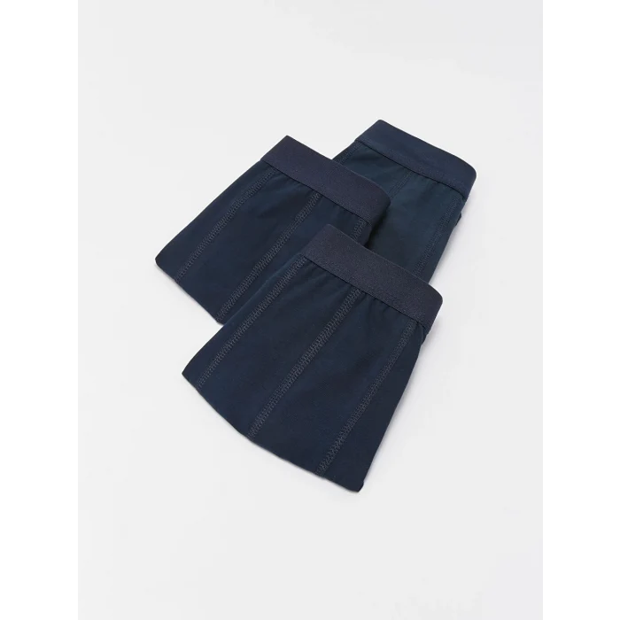 LC WAIKIKI Lacivert Standart Kalıp Pamuklu Esnek Erkek Boxer 3lü