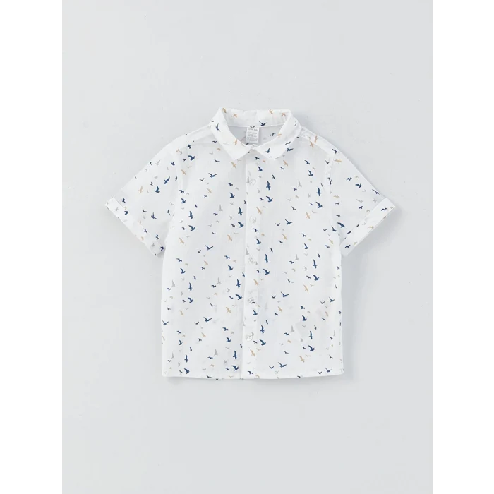 LCW baby Beyaz Kısa Kollu Baskılı Erkek Bebek 4lü Takım