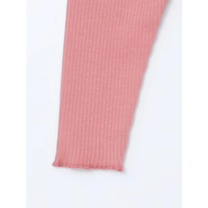 LCW baby Ekru Bisiklet Yaka Uzun Kollu Baskılı Kız Bebek Sweatshirt ve Tayt 2li Takım