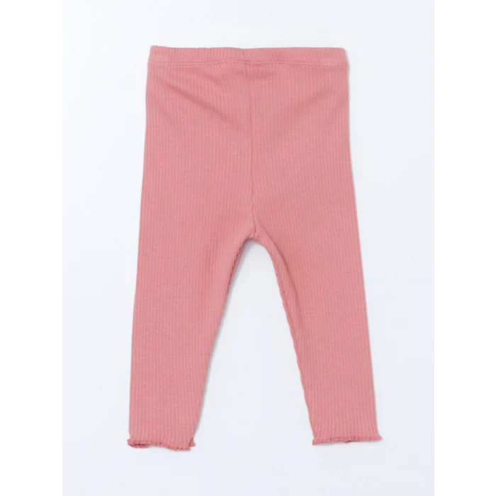 LCW baby Ekru Bisiklet Yaka Uzun Kollu Baskılı Kız Bebek Sweatshirt ve Tayt 2li Takım