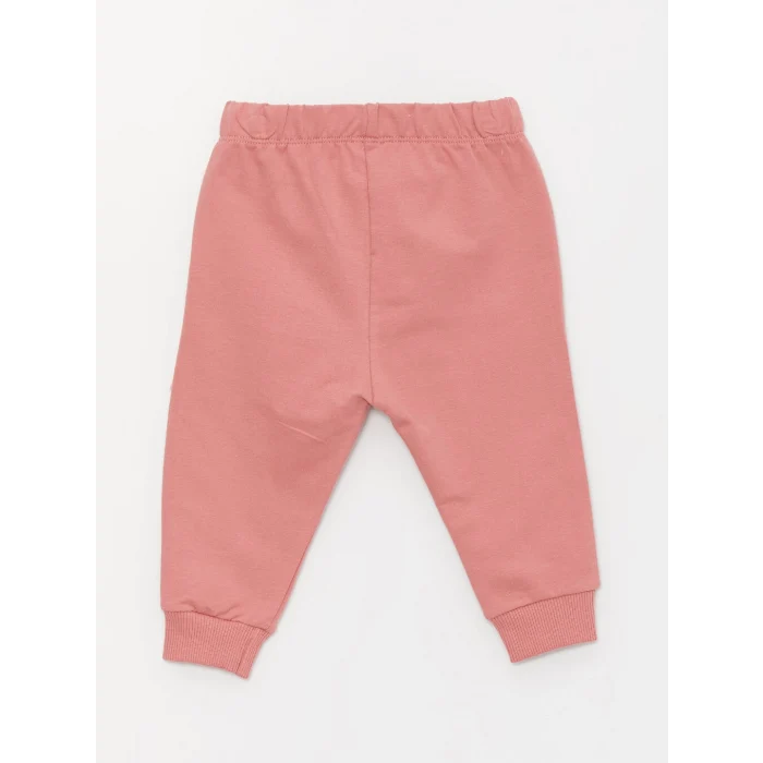 LCW baby Ekru Kapüşonlu Pelüş Uzun Kollu Kız Bebek Hırka ve Tayt 2li Takım