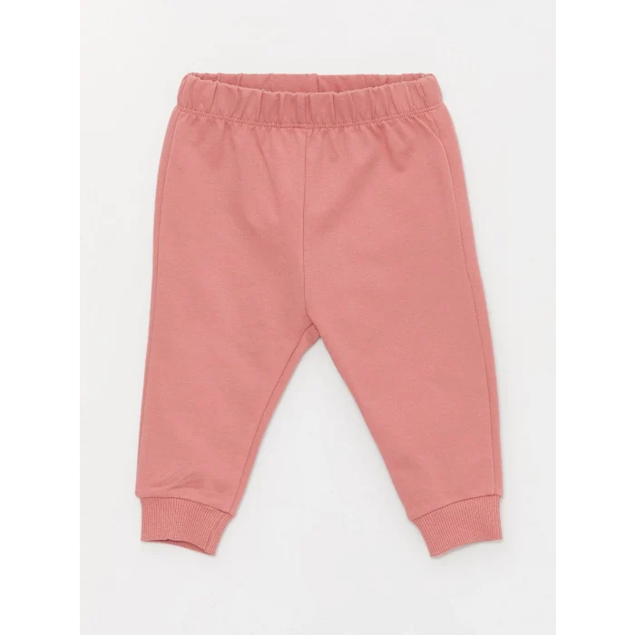 LCW baby Ekru Kapüşonlu Pelüş Uzun Kollu Kız Bebek Hırka ve Tayt 2li Takım