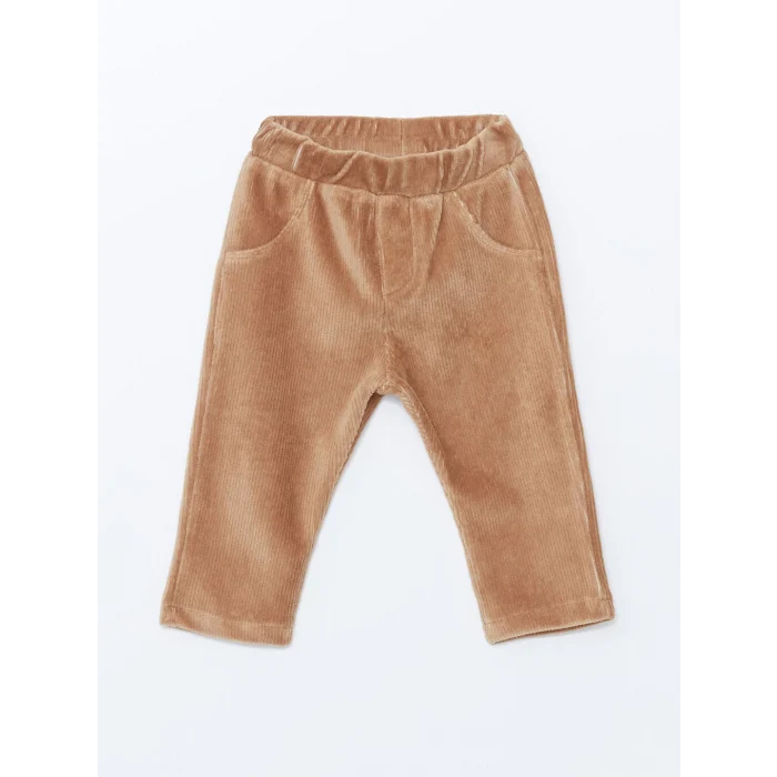 LCW baby Ekru Nakışlı Erkek Bebek Sweatshirt ve Pantolon 2li