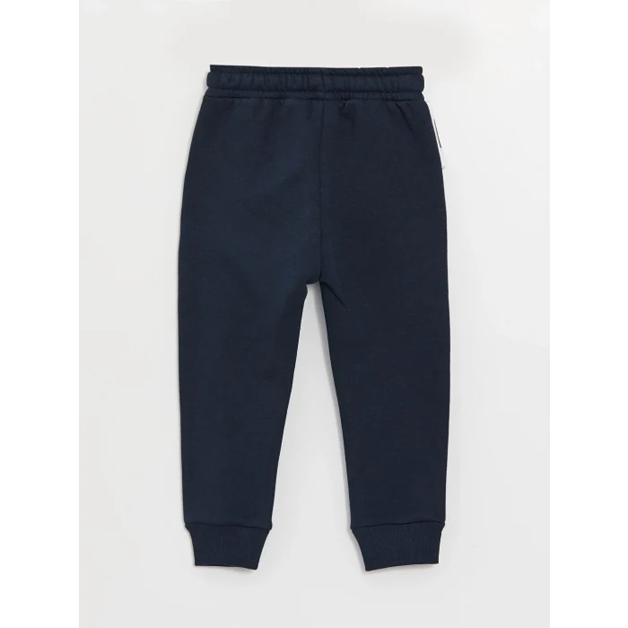 LCW baby Ekru Polo Yaka Uzun Kollu Baskılı Erkek Bebek Sweatshirt ve Pantolon 2li Takım