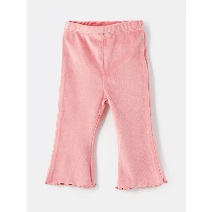 LCW baby Ekru Puantiyeli Kız Bebek Sweatshirt ve Tayt 2li Takım