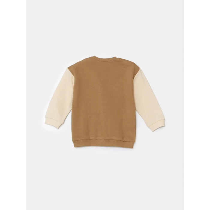 LCW baby Kahverengi Mickey Mouse Baskılı Erkek Bebek Eşofman Takım