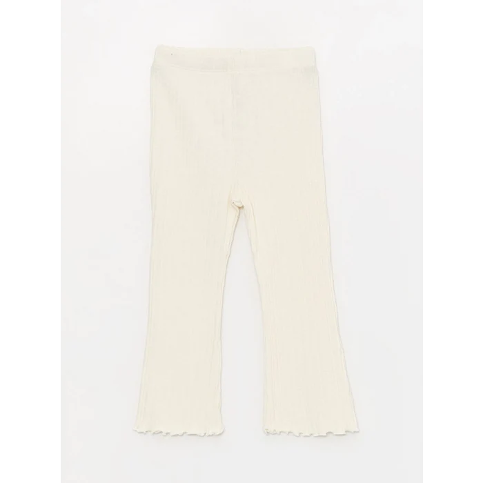 LCW baby Pembe Bisiklet Yaka Uzun Kollu Baskılı Kız Bebek Sweatshirt ve Tayt 2li Takım