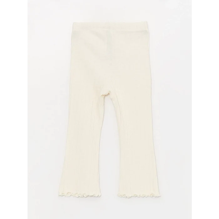 LCW baby Pembe Bisiklet Yaka Uzun Kollu Baskılı Kız Bebek Sweatshirt ve Tayt 2li Takım