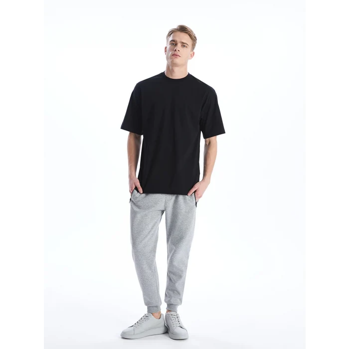 LCW Casual Gri Slim Fit Erkek Kalın Eşofman Altı