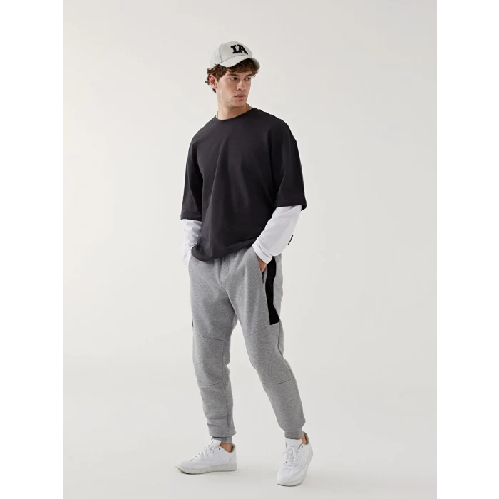 LCW Casual Gri Standart Kalıp Erkek Kalın Jogger Eşofman Altı