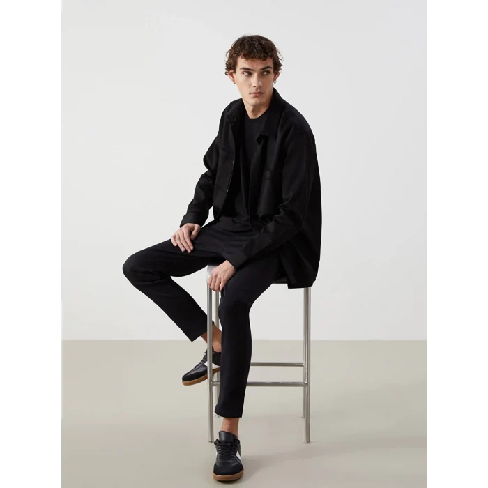 LCW Casual Siyah Slim Fit Armürlü Erkek Pantolon