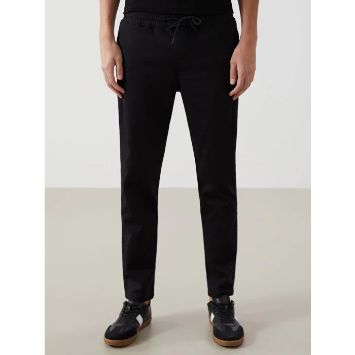LCW Casual Siyah Slim Fit Armürlü Erkek Pantolon
