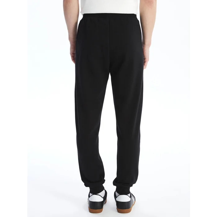 LCW Casual Siyah Slim Fit Erkek Kalın Jogger Eşofman Altı