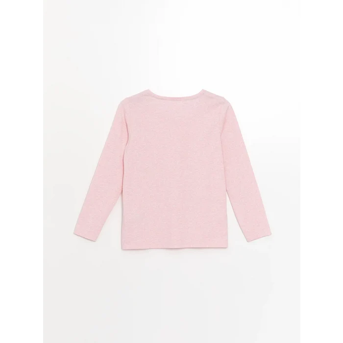 LCW DREAM Gri Bisiklet Yaka Düz Uzun Kollu Kadın Pijama Takımı