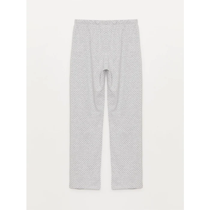 LCW DREAM Gri Bisiklet Yaka Düz Uzun Kollu Kadın Pijama Takımı