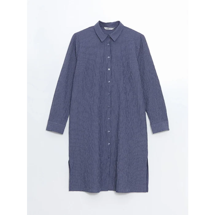 LCW Grace Lacivert Çizgili Kadın Gömlek Tunik