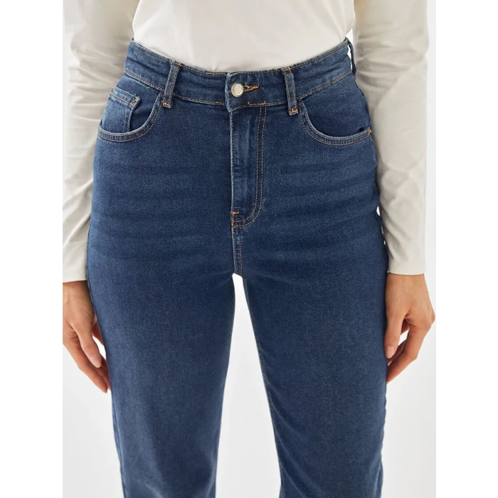 LCW Jeans İndigo Mom Fit Kadın Jean Pantolon