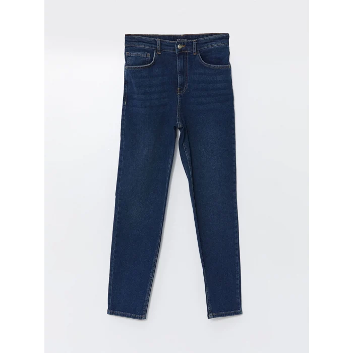 LCW Jeans İndigo Mom Fit Kadın Jean Pantolon