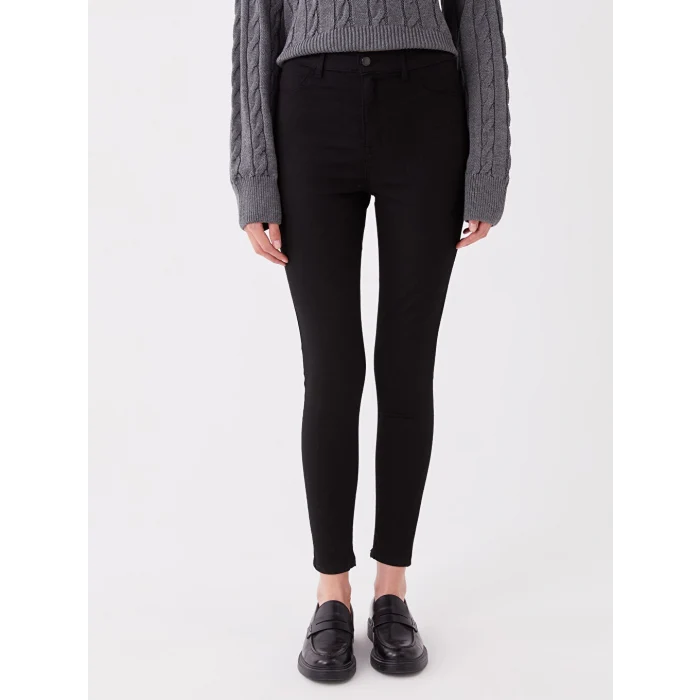 LCW Jeans Siyah Jüpiter Süper Skinny Fit Kadın Jean Pantolon